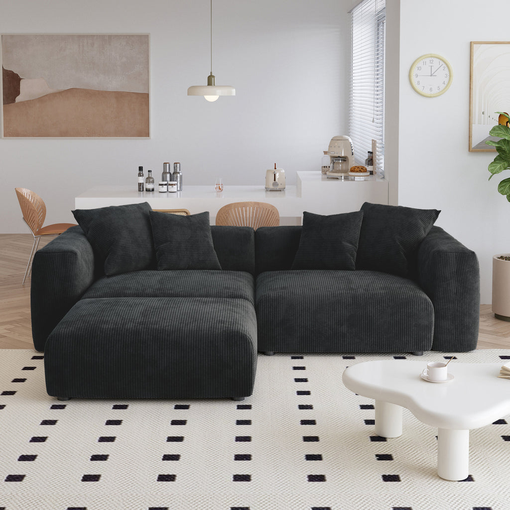 Boneless 3-Piece Modular Sofa