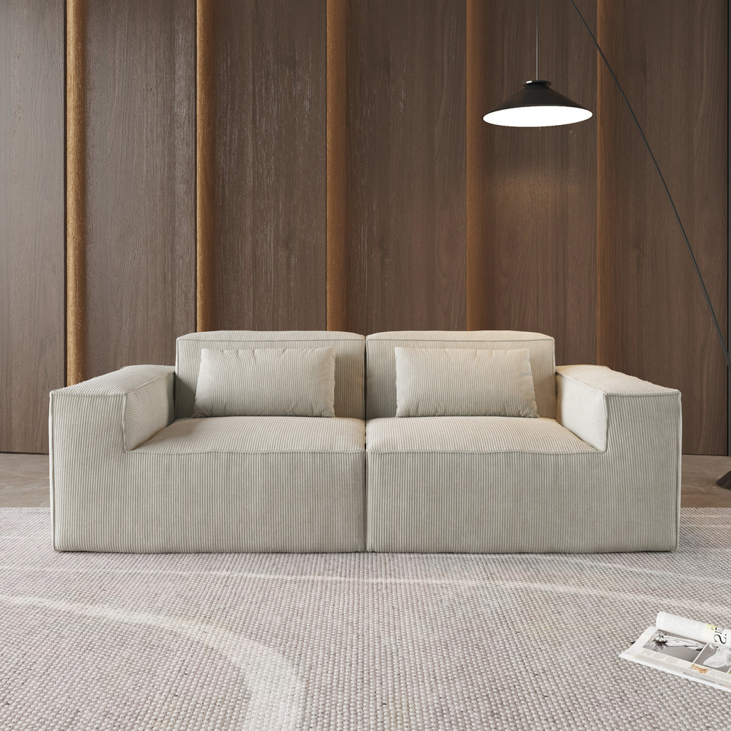 Boneless Modular Loveseat Sofa