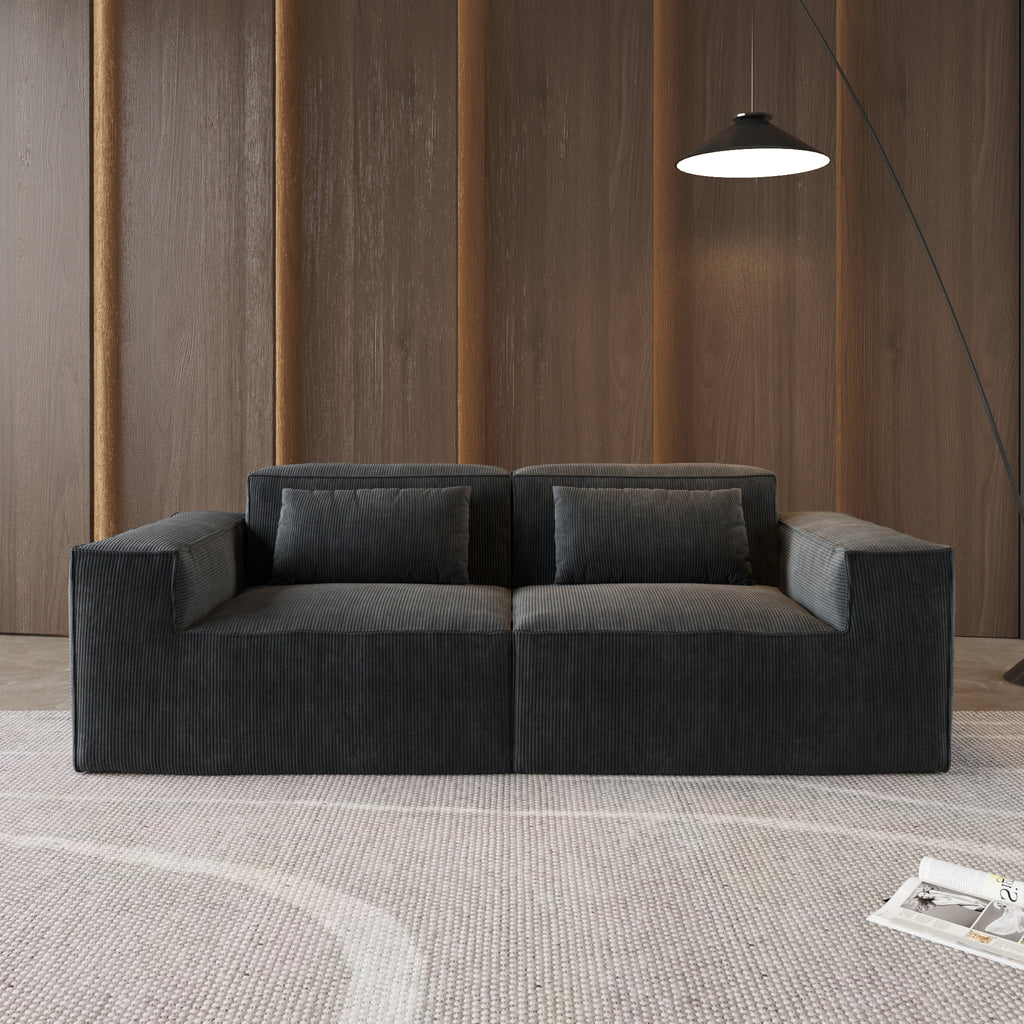 Boneless Modular Loveseat Sofa