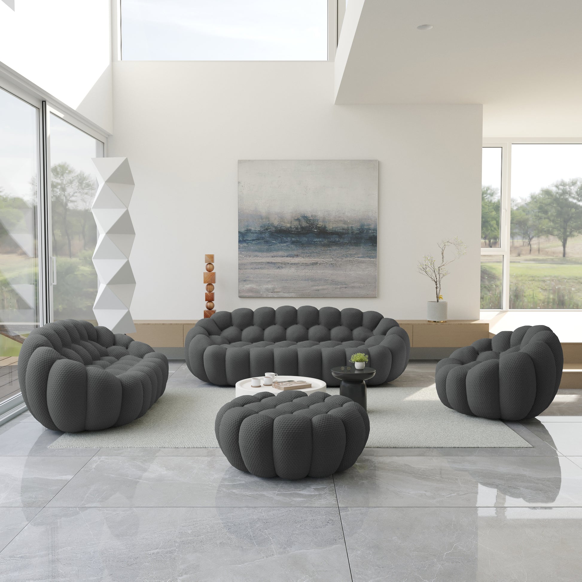 Boneless Bubble Couch 4-Piece Set