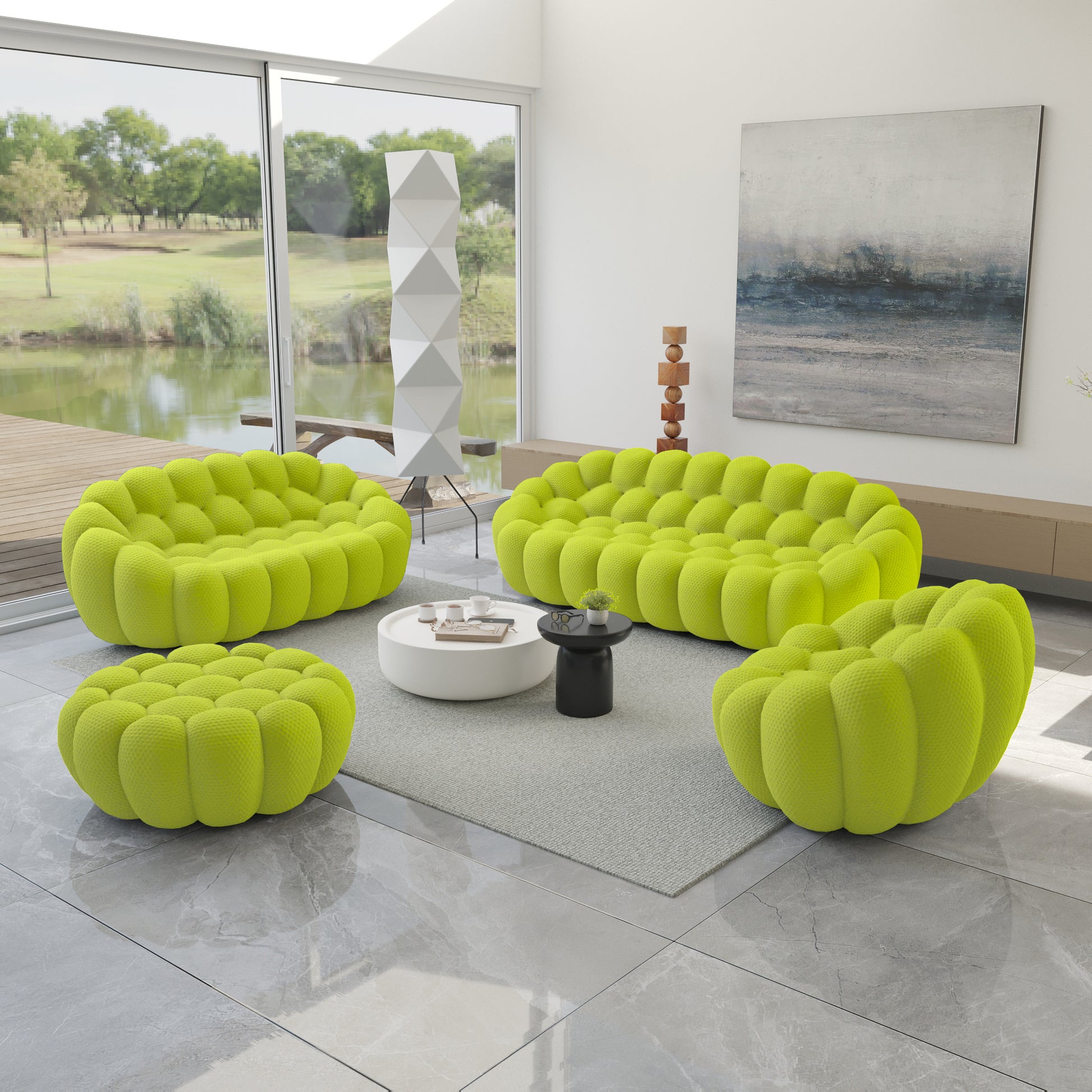 Boneless Bubble Couch 4-Piece Set