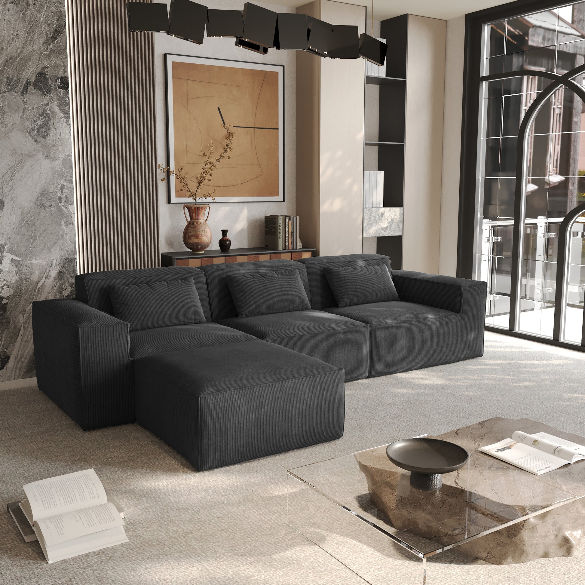 Boneless Modular 4-Piece Sofa