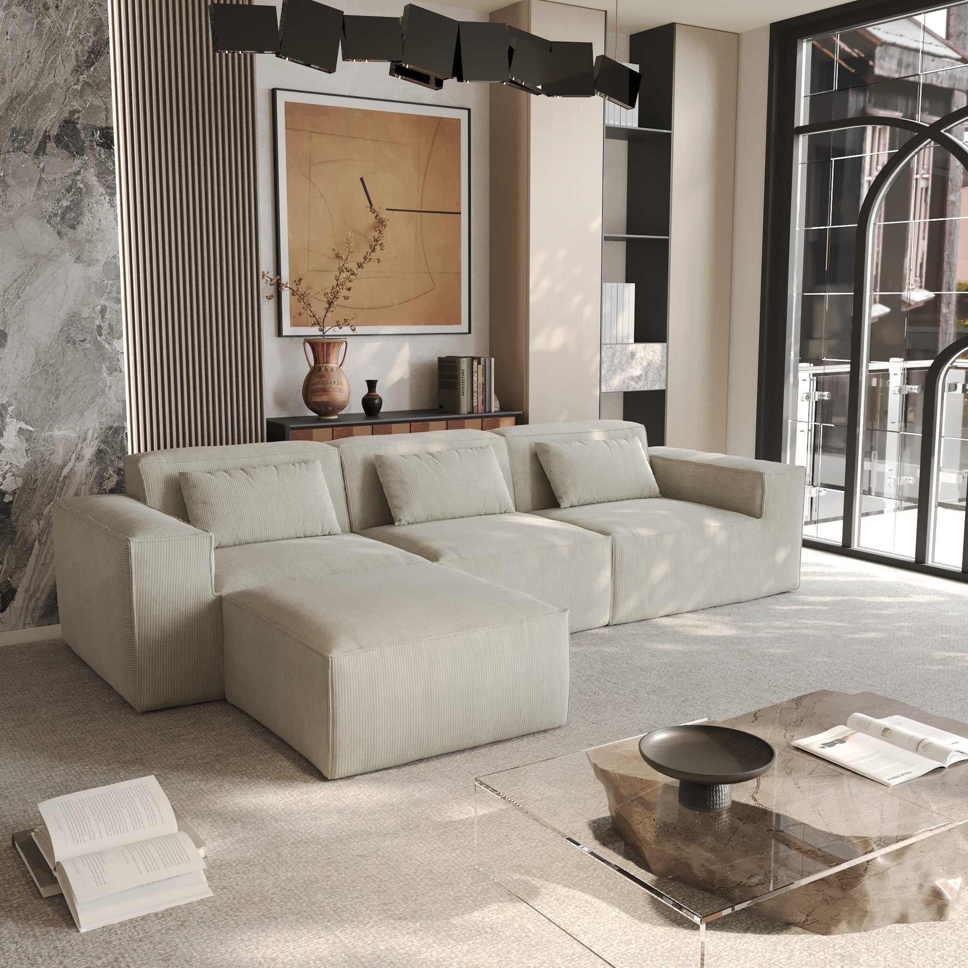 Boneless Modular 4-Piece Sofa