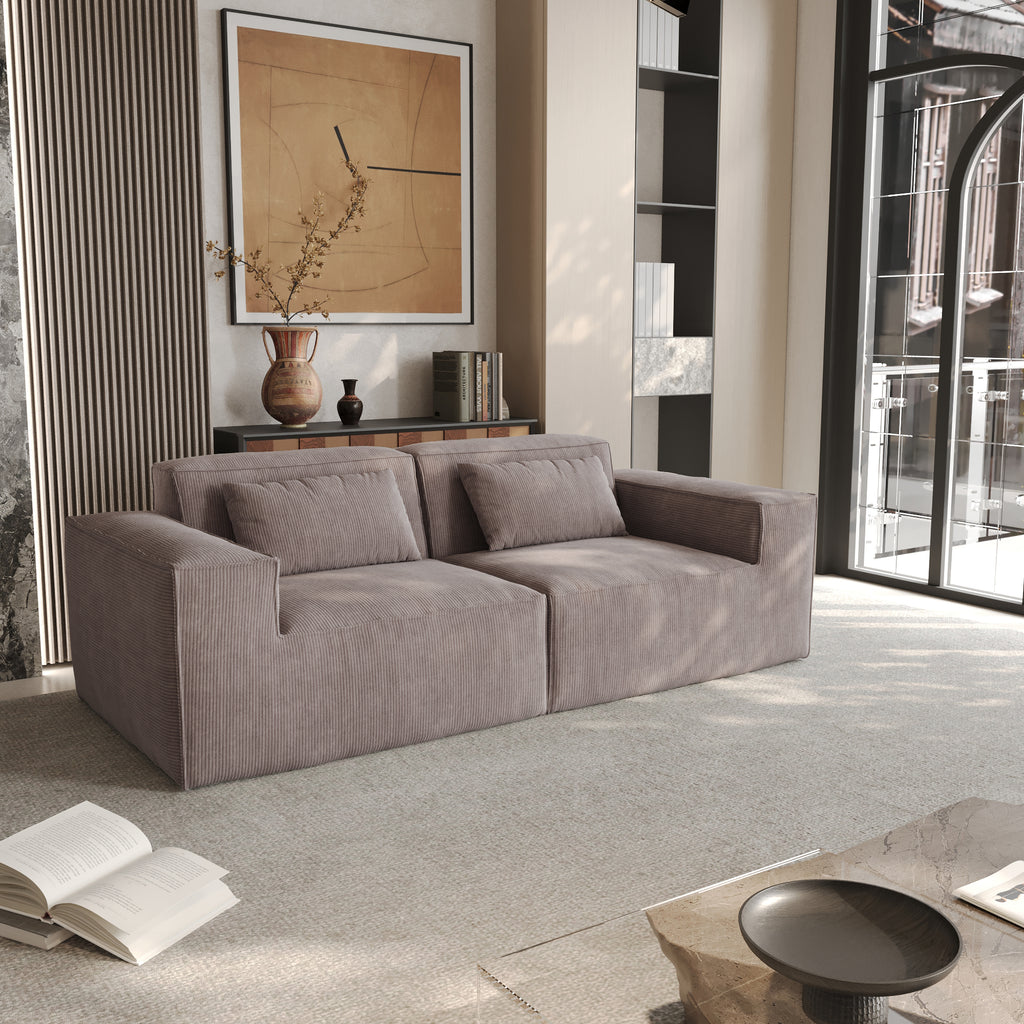 Boneless Modular Loveseat Sofa