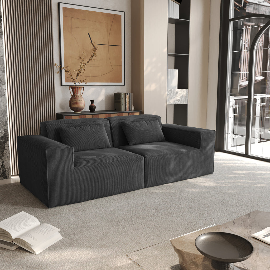 Boneless Modular Loveseat Sofa