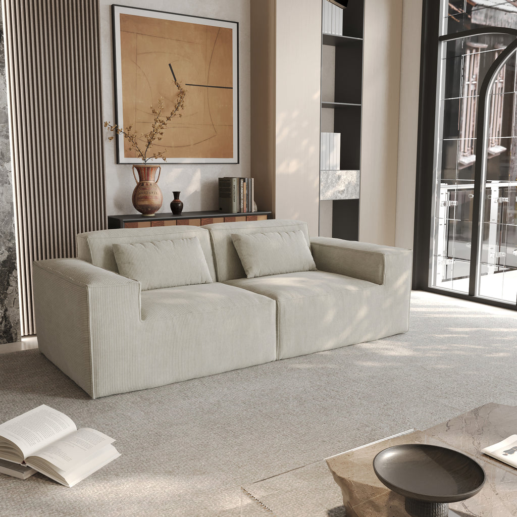 Boneless Modular Loveseat Sofa