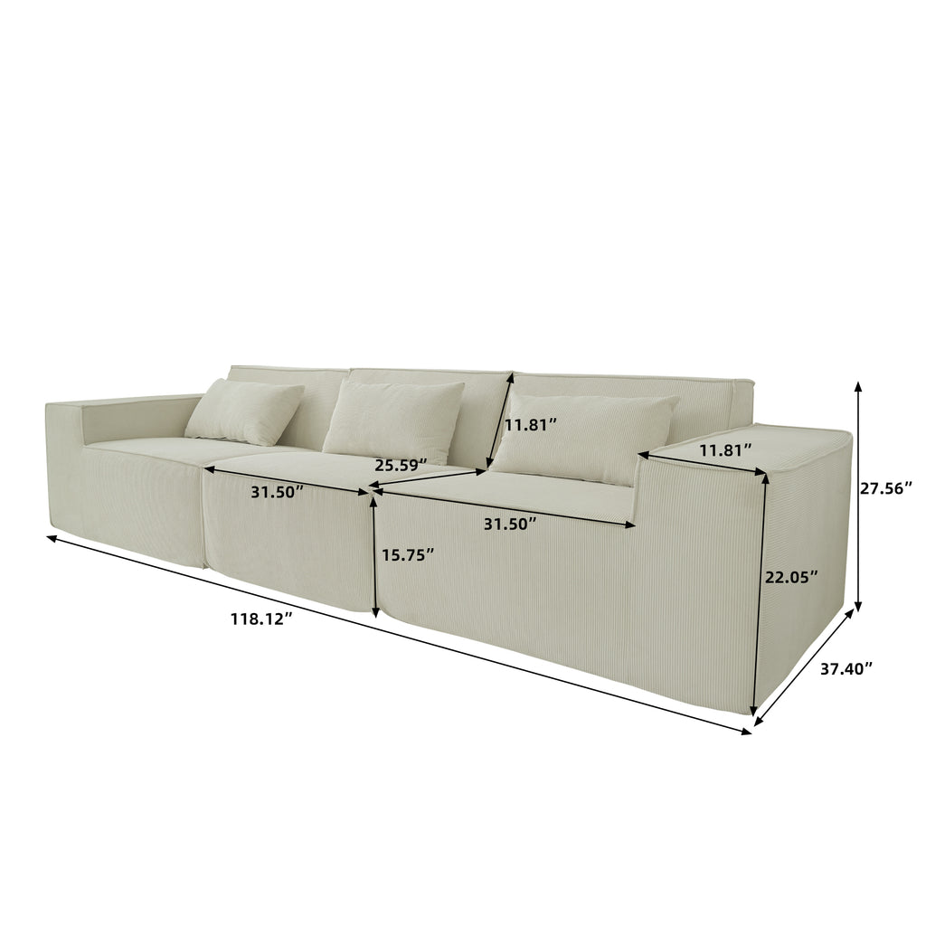 Boneless Modular 3-Seater Sofa