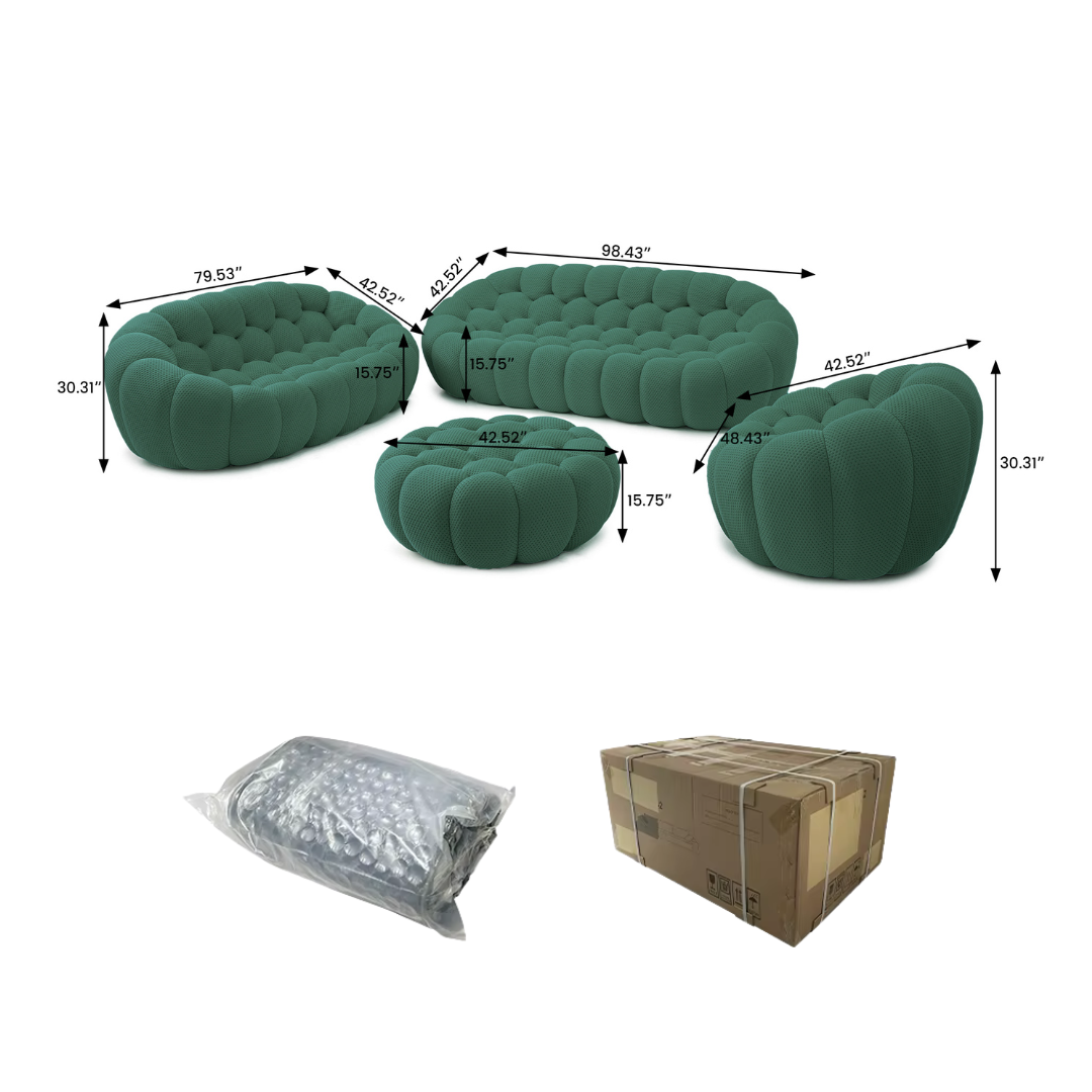 Boneless Bubble Couch 4-Piece Set